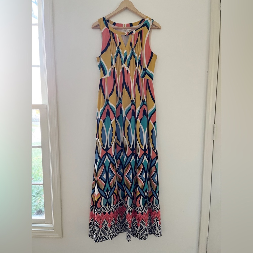 Anthropologie Floreat Multi Color Sleeveless Maxi Dress
